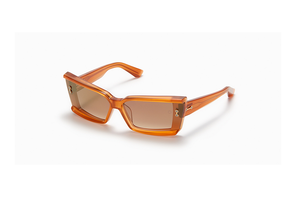 Akoni Eyewear   AKS-107 C Dark Brown to Clear - Gold Flash Mirror - ARCloudy Orange