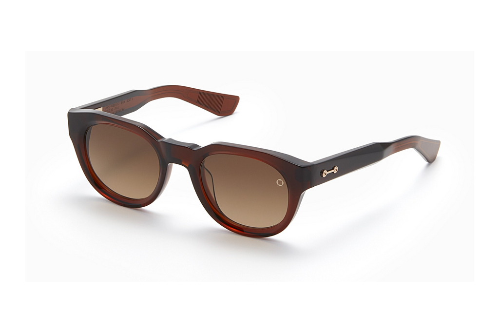 Akoni Eyewear   AKS-109 B Dark Brown to Light Brown - ARDark Brown Crystal - White Gold w