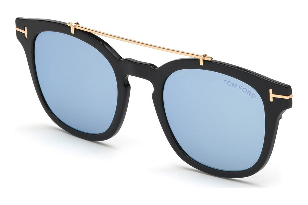 Tom Ford   FT5532-B-CL 01X blau verspiegeltGlänzend Schwarz