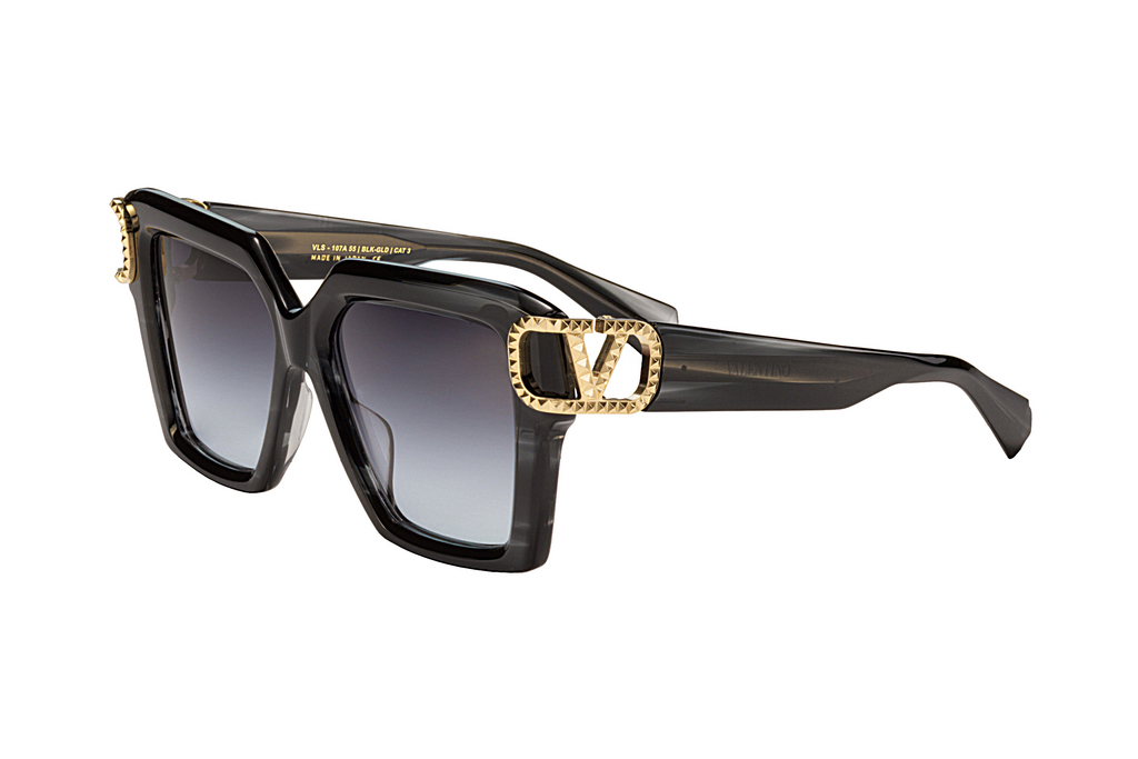 Valentino   VLS-107 A Dark Grey to Clear  - ARTranslucent Black Swirl - V-Light Gold  w